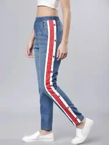 Tokyo Talkies Women's Slim Fit Mid-Rise Clean Look Stretchable Jeans